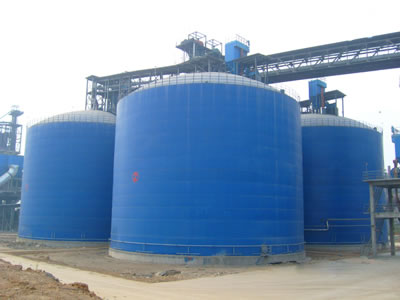 银海水泥钢板库改造